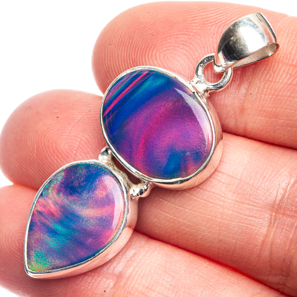 Aura Opal Pendant 1 5/8" (925 Sterling Silver) P39176