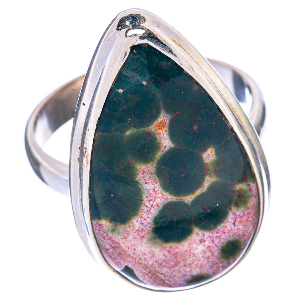 Ocean Jasper Ring Size 8 (925 Sterling Silver) R1507