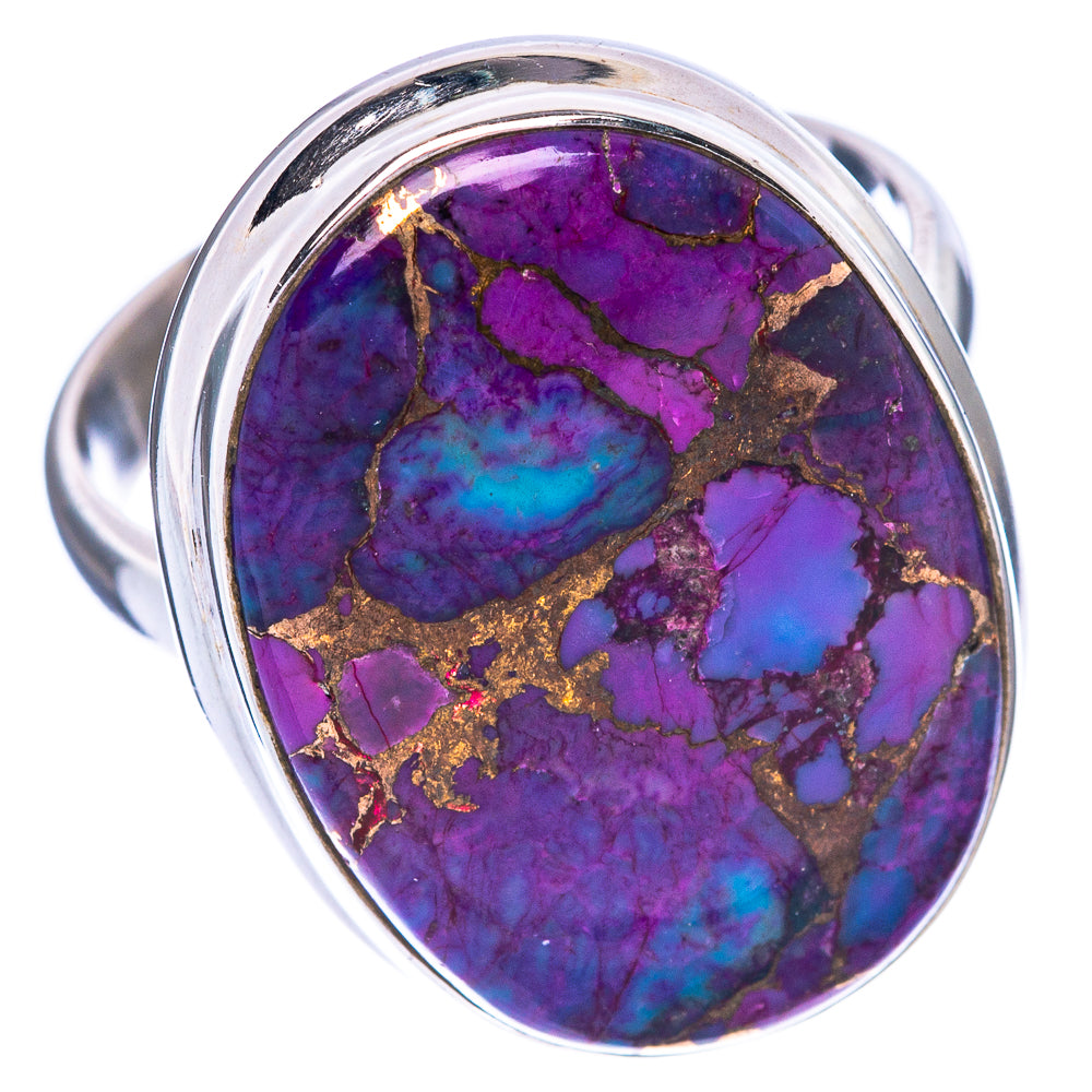 Purple Copper Composite Turquoise Ring Size 8.25 (925 Sterling Silver) R1554