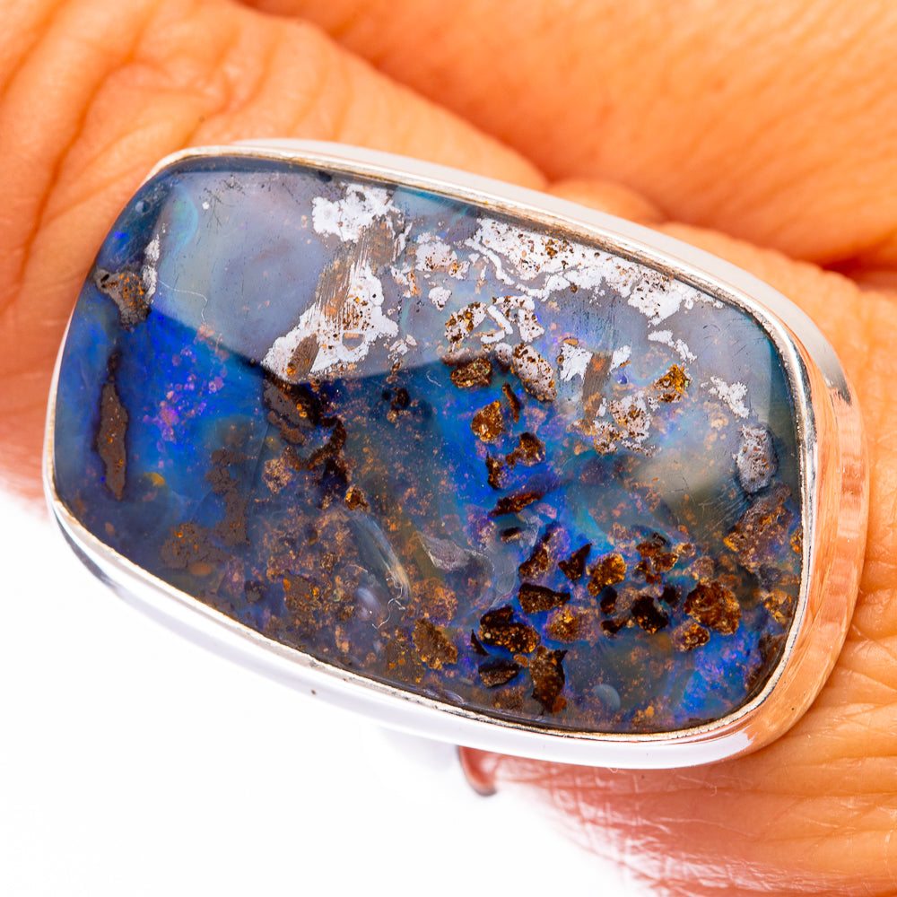 Large Boulder Opal Ring Size 9.75 (925 Sterling Silver) R140838