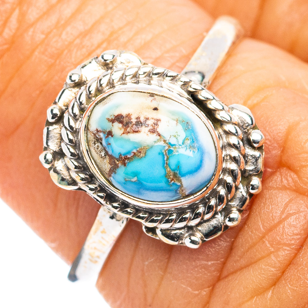 Golden Hills Turquoise Dainty Ring Size 5.75 (.925 Sterling Silver)