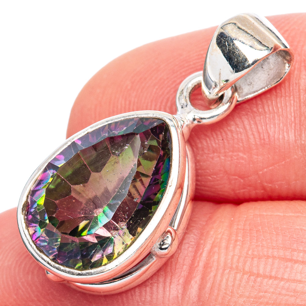 Value Mystic Topaz Pendant 1 1/8" (925 Sterling Silver) P42105