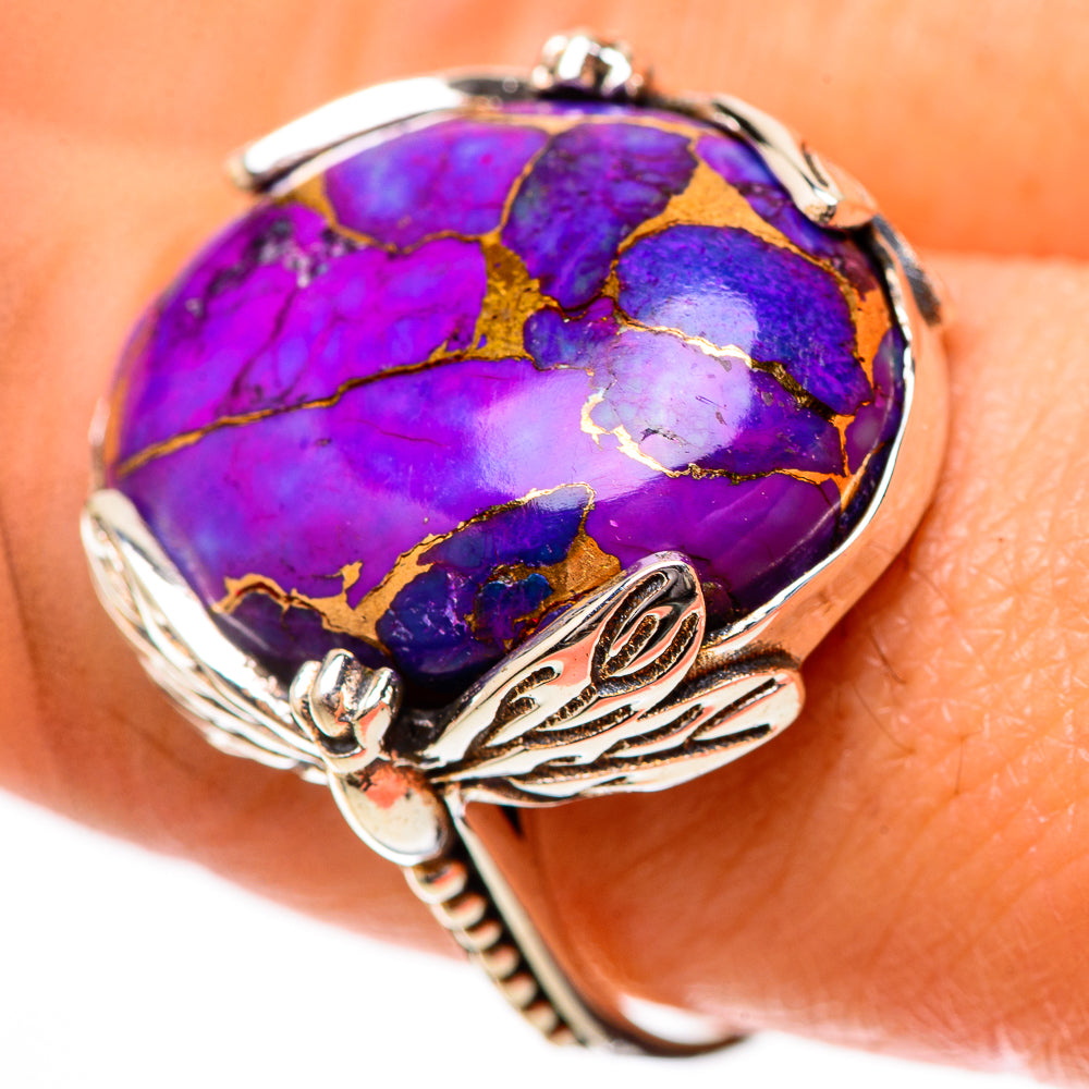 Purple Copper Composite Turquoise Ring Size 9 (925 Sterling Silver) RING139787