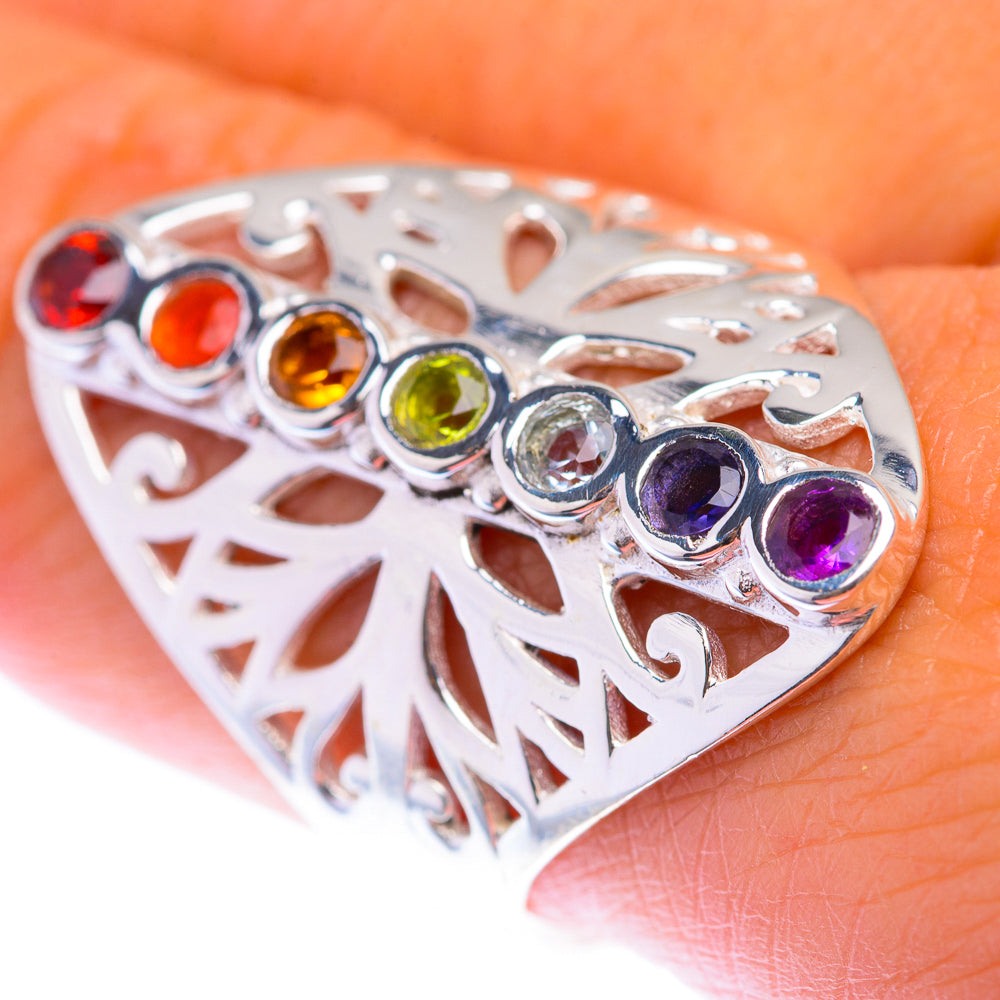 Rainbow Chakra Ring Size 9.75 (925 Sterling Silver) RING139931