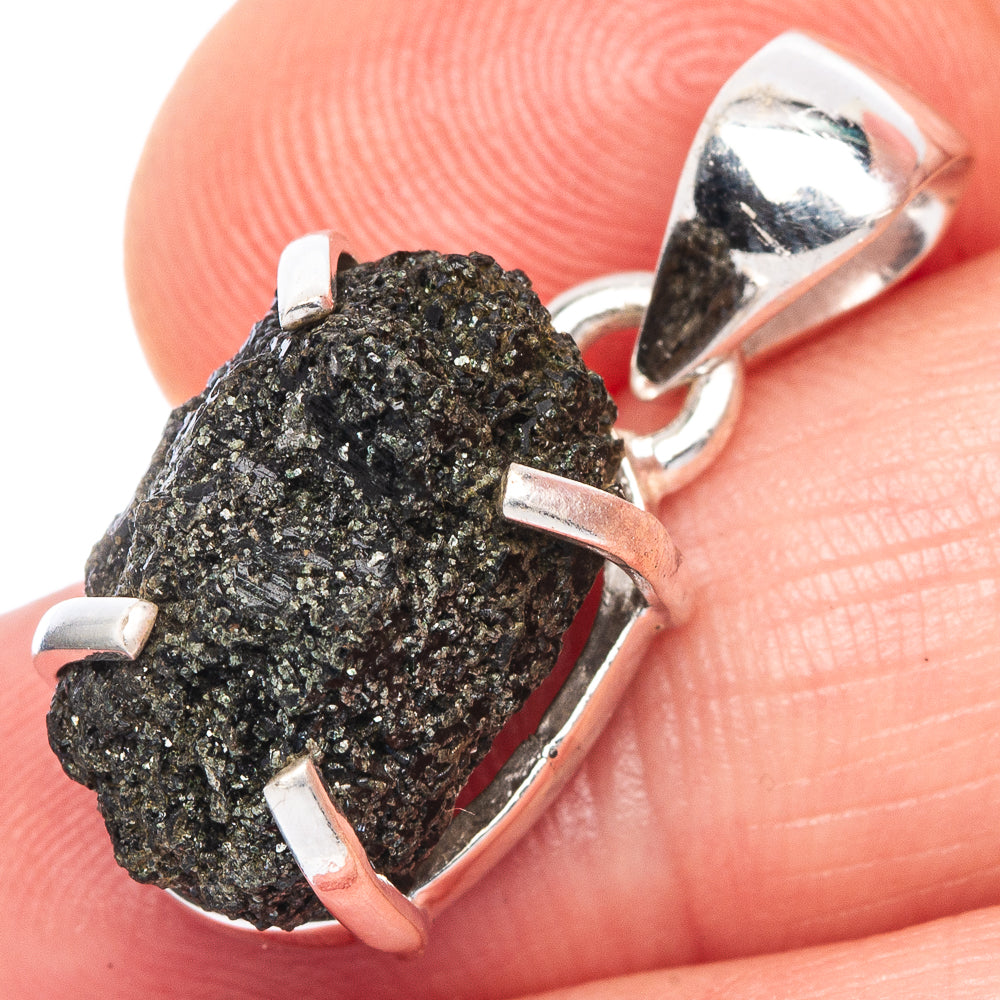 Raw Seraphinite Pendant 1" (925 Sterling Silver) P41494