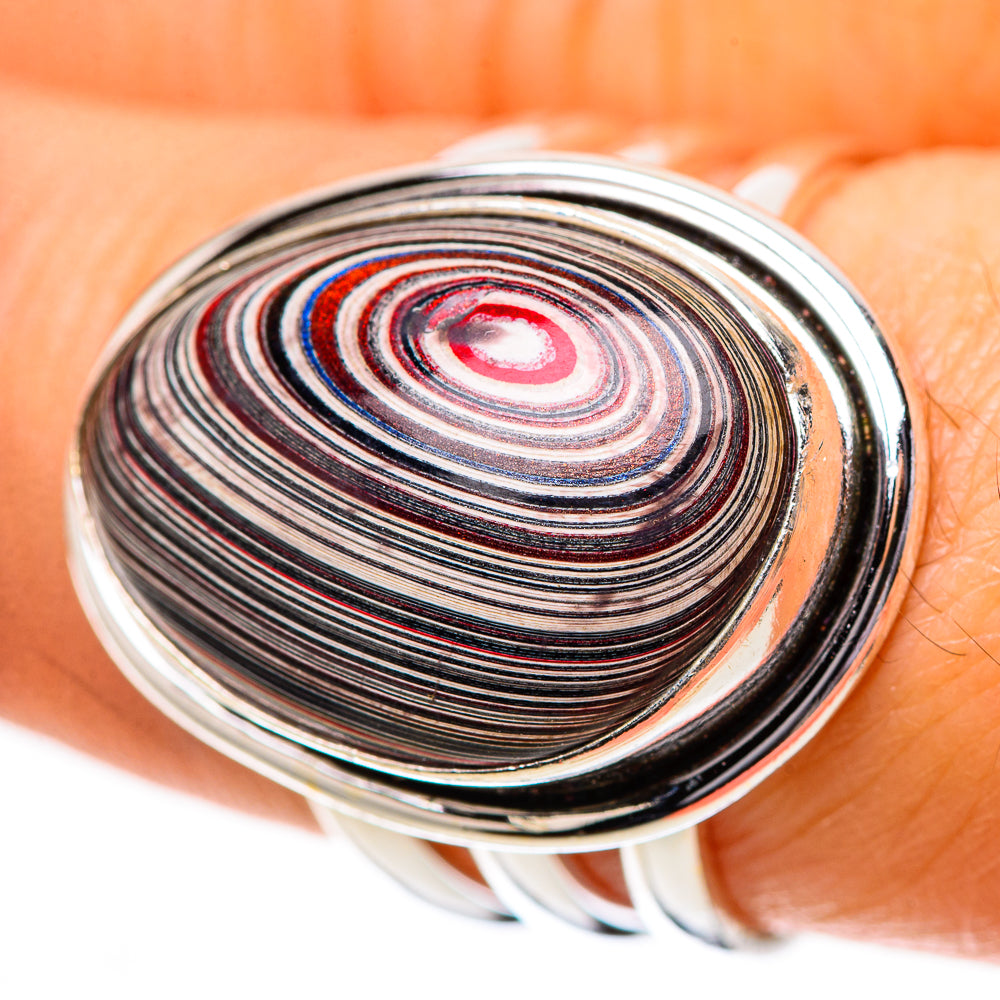 Fordite Ring Size 8.25 (925 Sterling Silver) RING139734