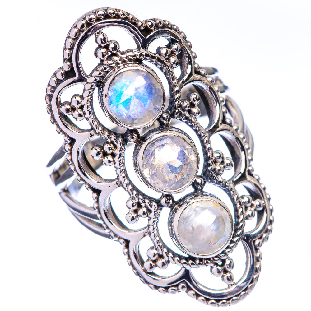 Rainbow Moonstone Ring Size 5.75 (925 Sterling Silver) R142699
