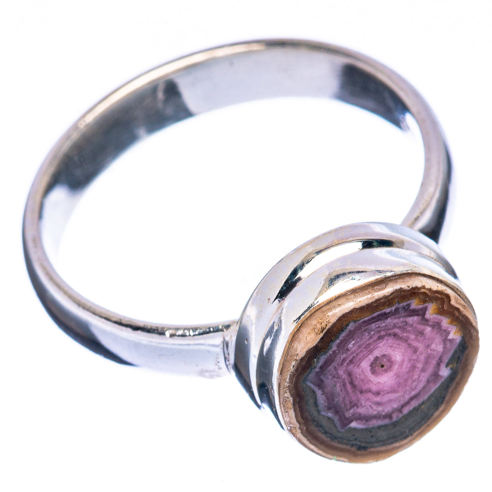 Rare Rhodochrosite Stalactite Ring Size 6.25 (925 Sterling Silver) R2979