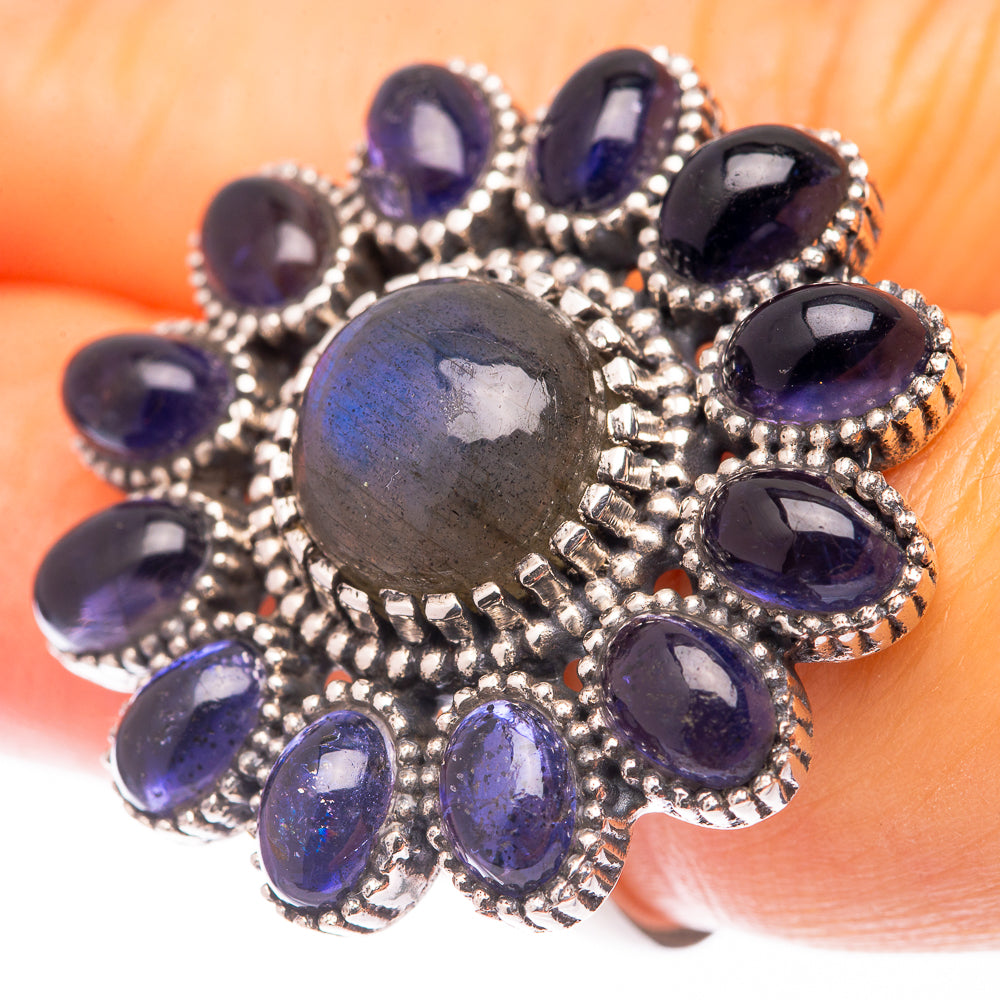 Large Labradorite, Tanzanite Ring Size 5.75 (925 Sterling Silver) R140979
