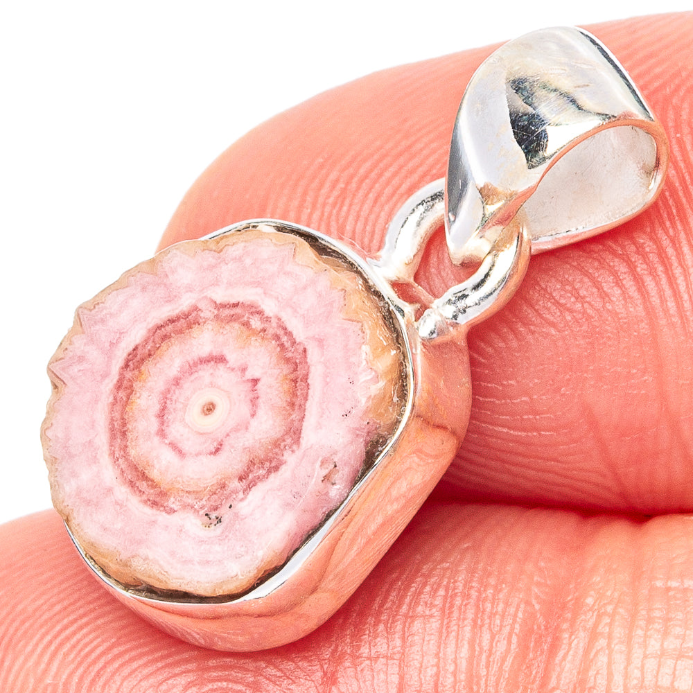 Rare Rhodochrosite Stalactite Pendant 7/8" (925 Sterling Silver) P42922