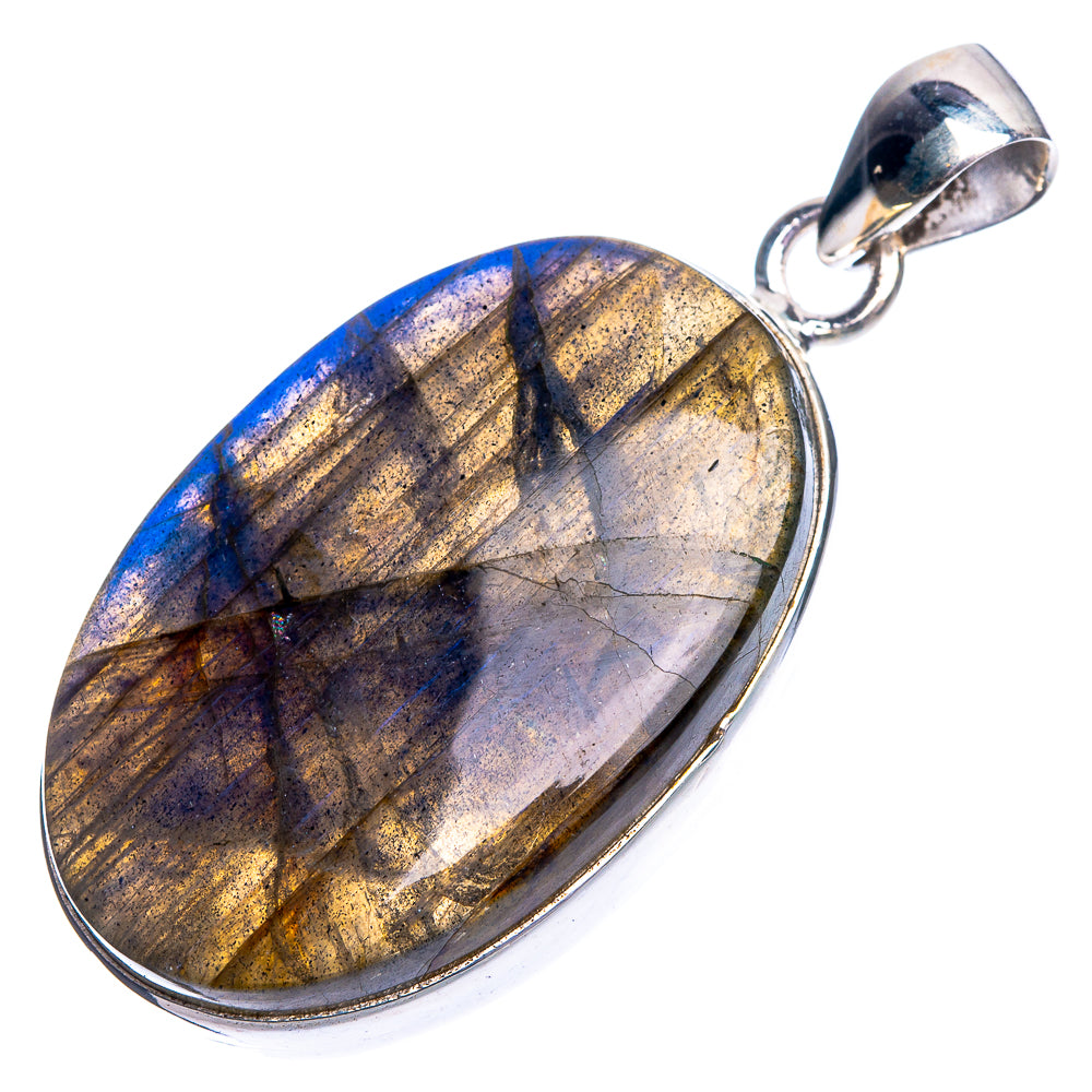 Labradorite Pendant 1 3/4" (925 Sterling Silver) P39186