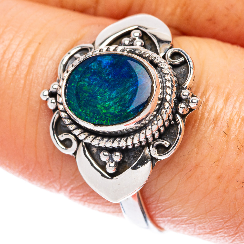 Rare Triple Opal Ring Size 8.75 (925 Sterling Silver) R3294
