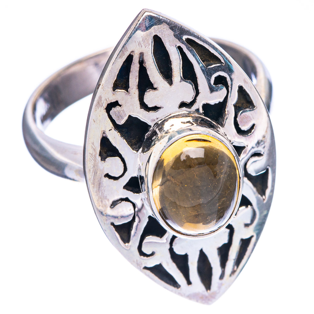 Natural Citrine Ring Size 9.75 (925 Sterling Silver) R1244