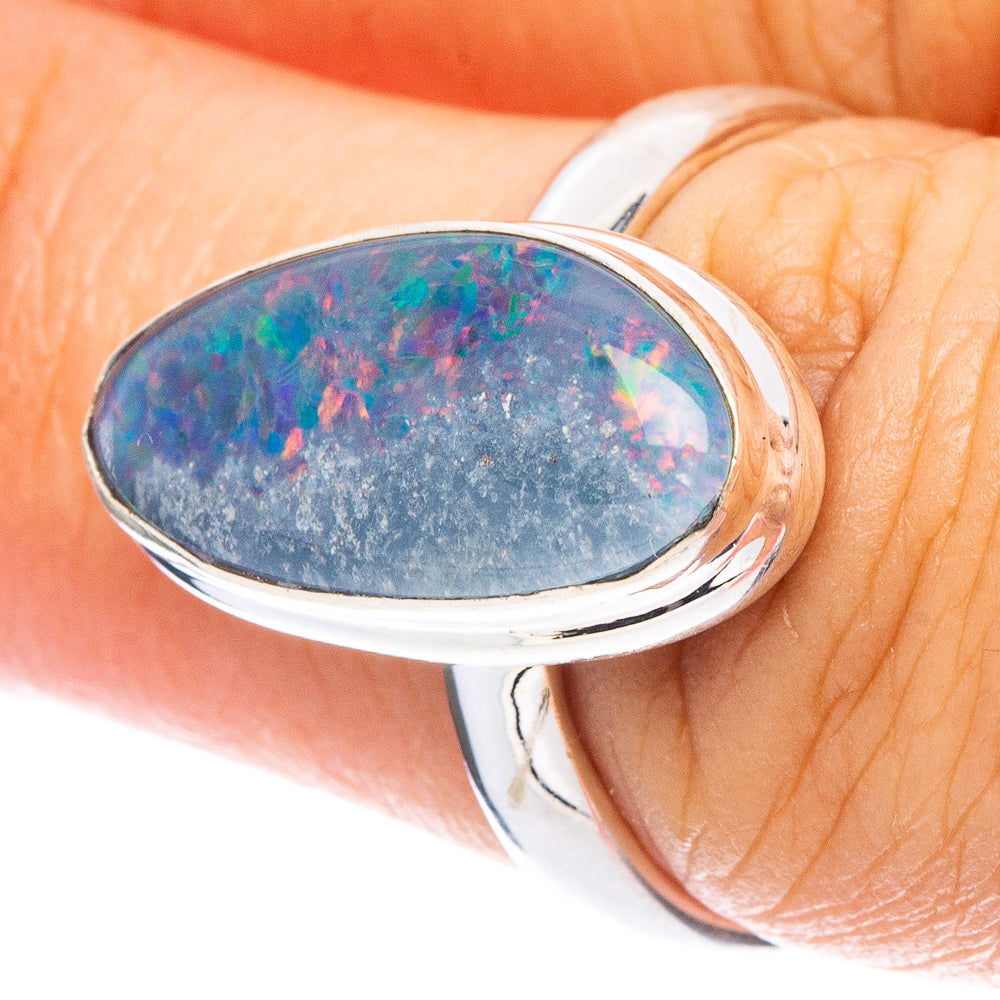 Rare Triplet Opal Ring Size 6.75 (925 Sterling Silver) R7247