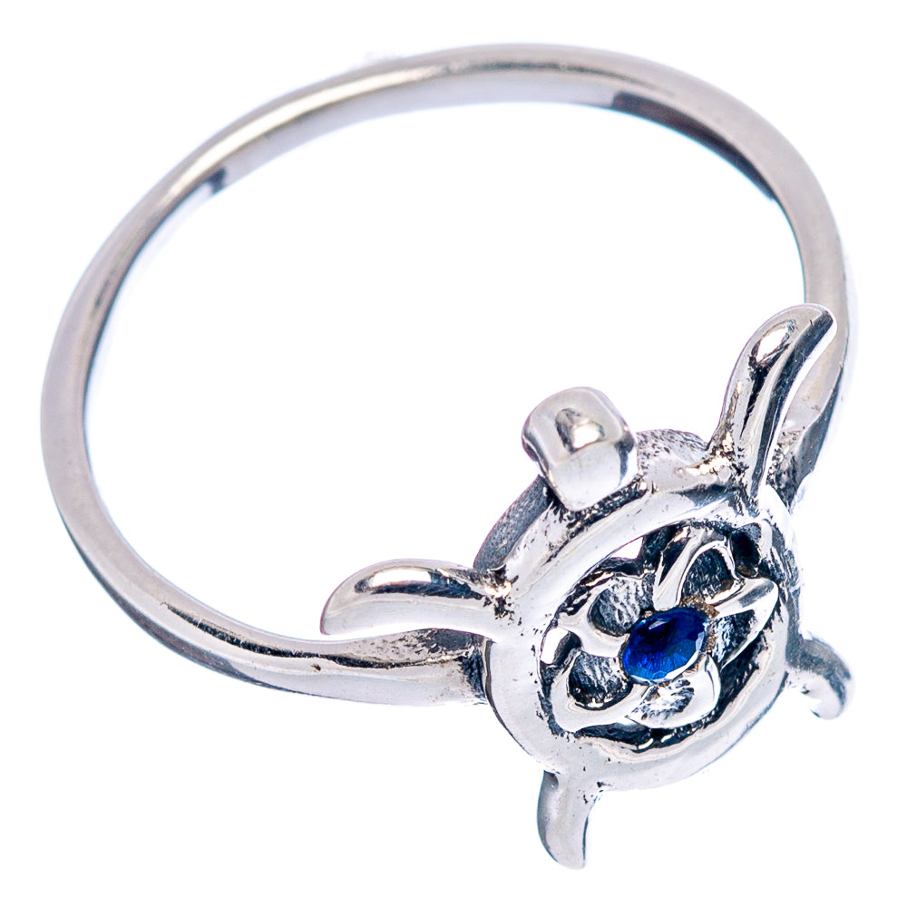 Blue Quartz Seaturtle Dainty Ring Size 5.75 (.925 Sterling Silver)