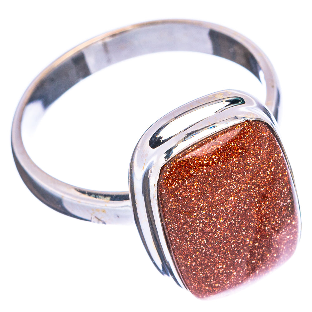 Goldstone Ring Size 9 (.925 Sterling Silver)
