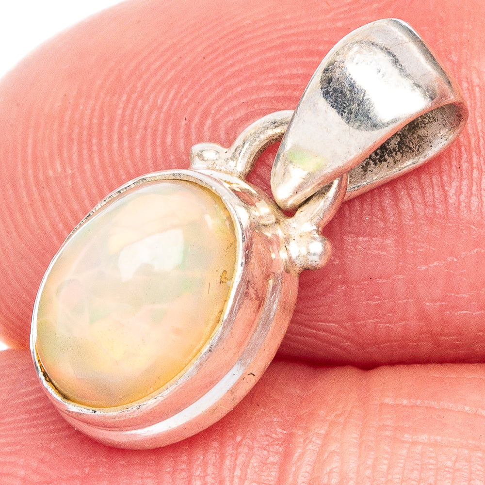 Rare Ethiopian Opal Pendant 3/4" (925 Sterling Silver) P40605