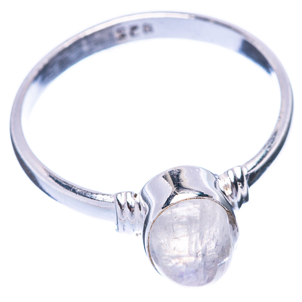 Rainbow Moonstone 925 Sterling Silver Ring Size 8 (925 Sterling Silver) R5315