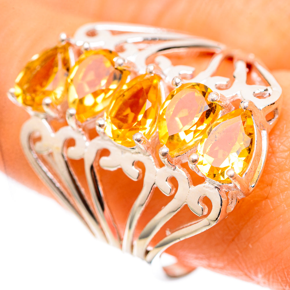 Faceted Citrine 925 Sterling Silver Ring Size 10 (925 Sterling Silver) RING139428