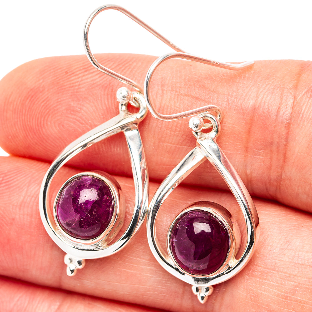 Premium Burmese Ruby Earrings 1 3/8" (.925 Sterling Silver)