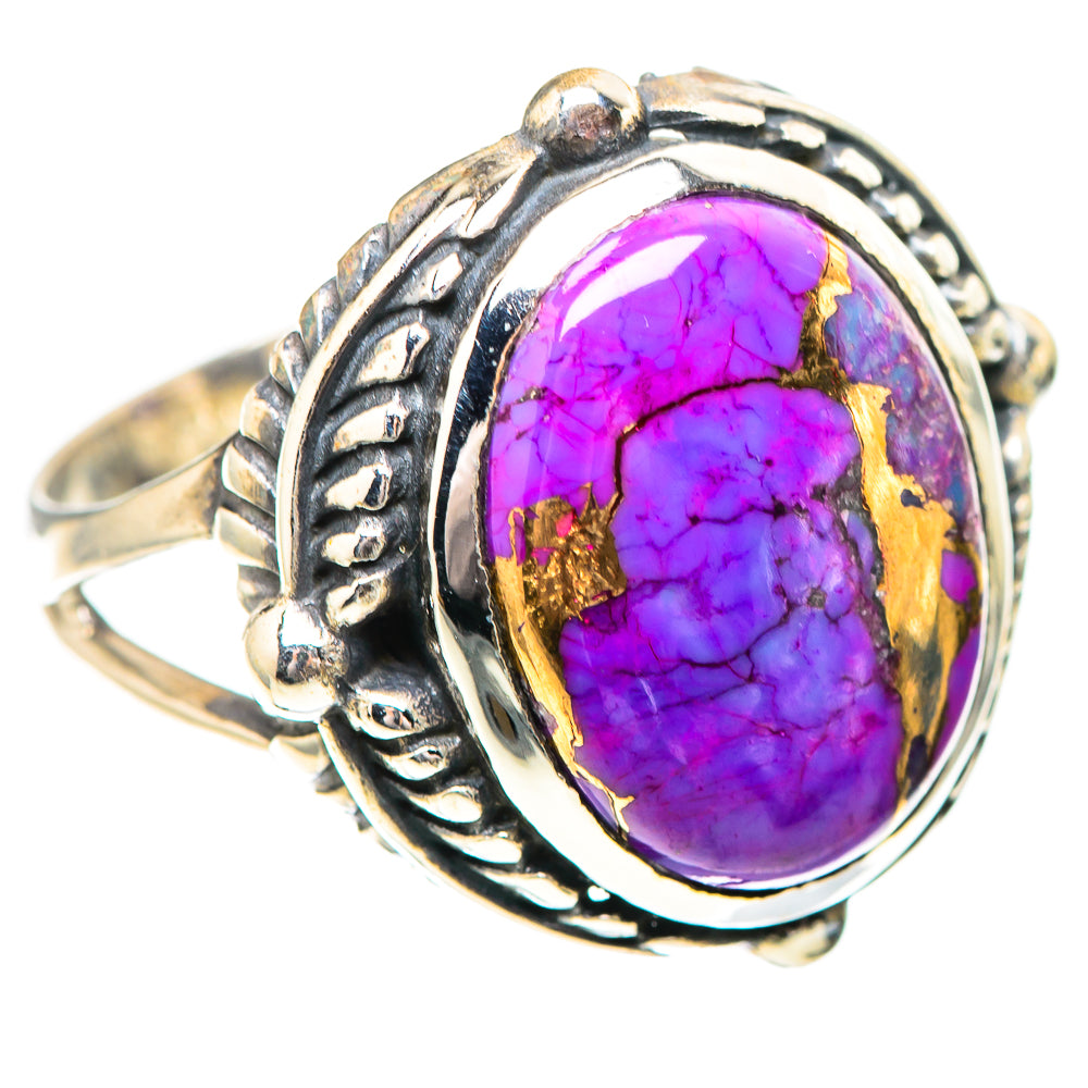 Purple Copper Composite Turquoise 925 Sterling Silver Ring Size 9 (925 Sterling Silver) RING139612