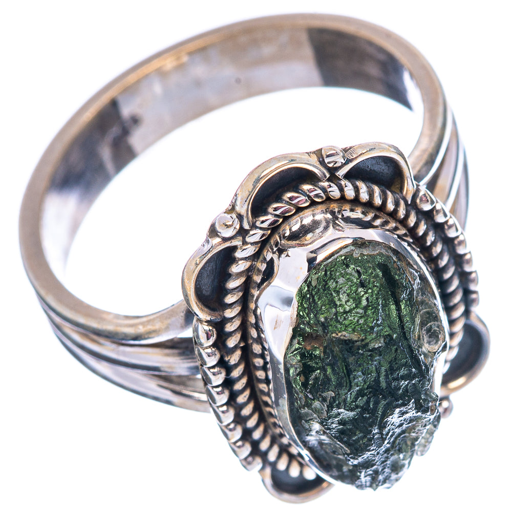 Moldavite Ring Size 7.5 (.925 Sterling Silver)