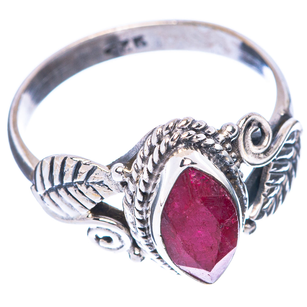 Red Sillimnate Ring Size 6.75 (925 Sterling Silver) R5547