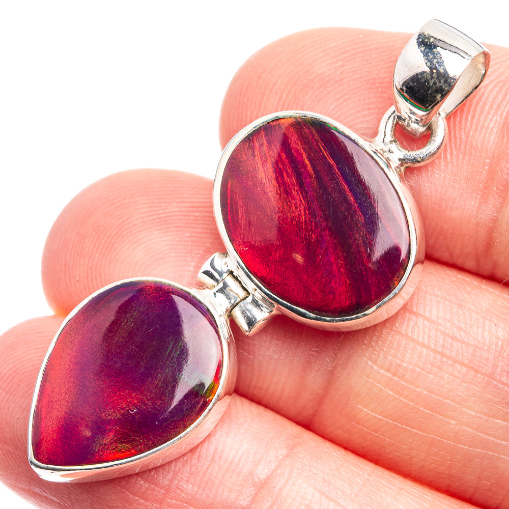 Aura Opal Pendant 1 5/8" (925 Sterling Silver) P38992