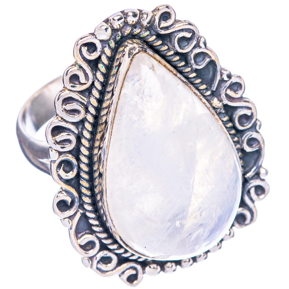 Rainbow Moonstone Ring Size 5.75 (925 Sterling Silver) R1293