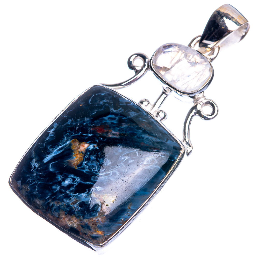 Pietersite, Rainbow Moonstone Pendant 1 3/4" (925 Sterling Silver) P39123