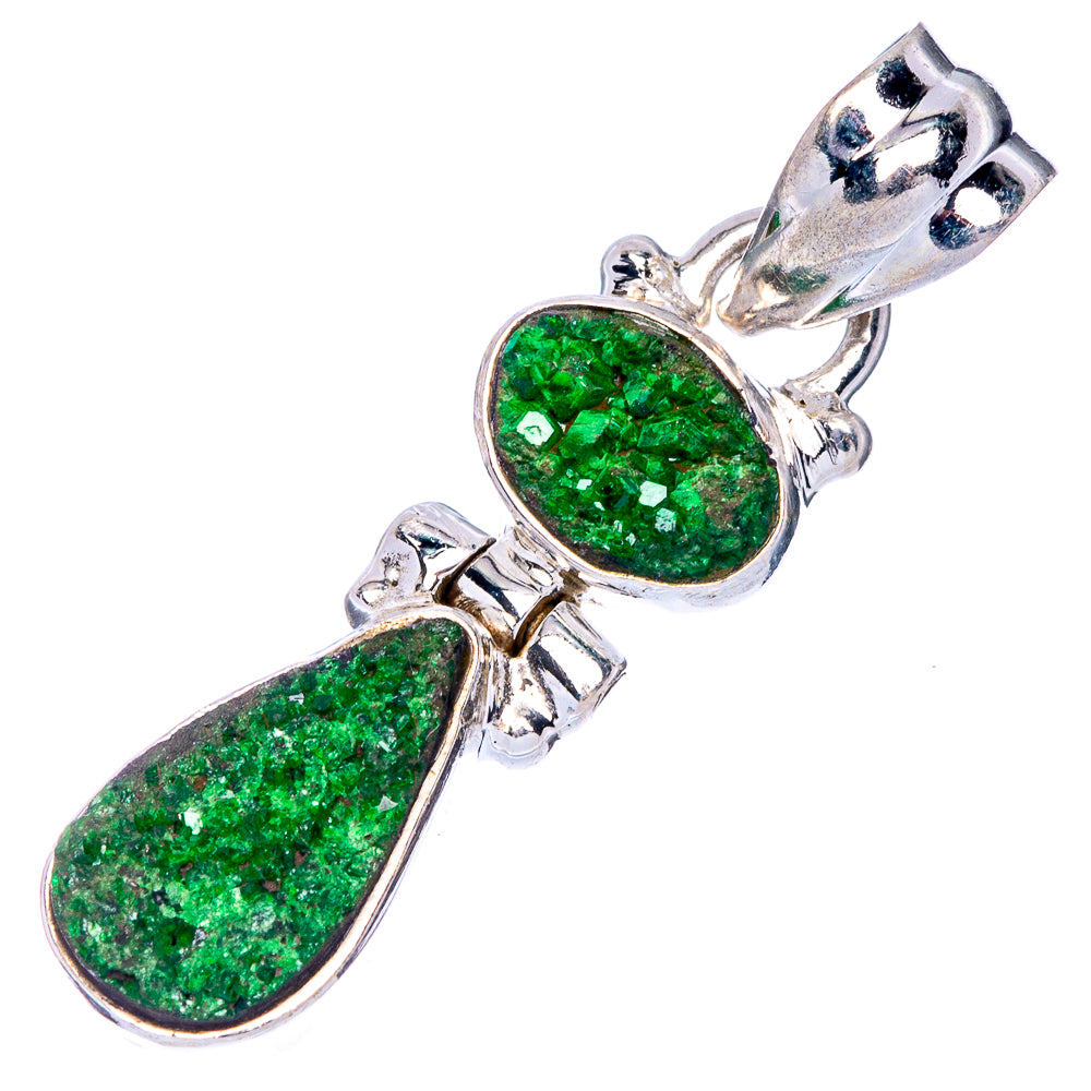 Rare Uvarovite Garnet Pendant 1 3/8" (925 Sterling Silver) P40626