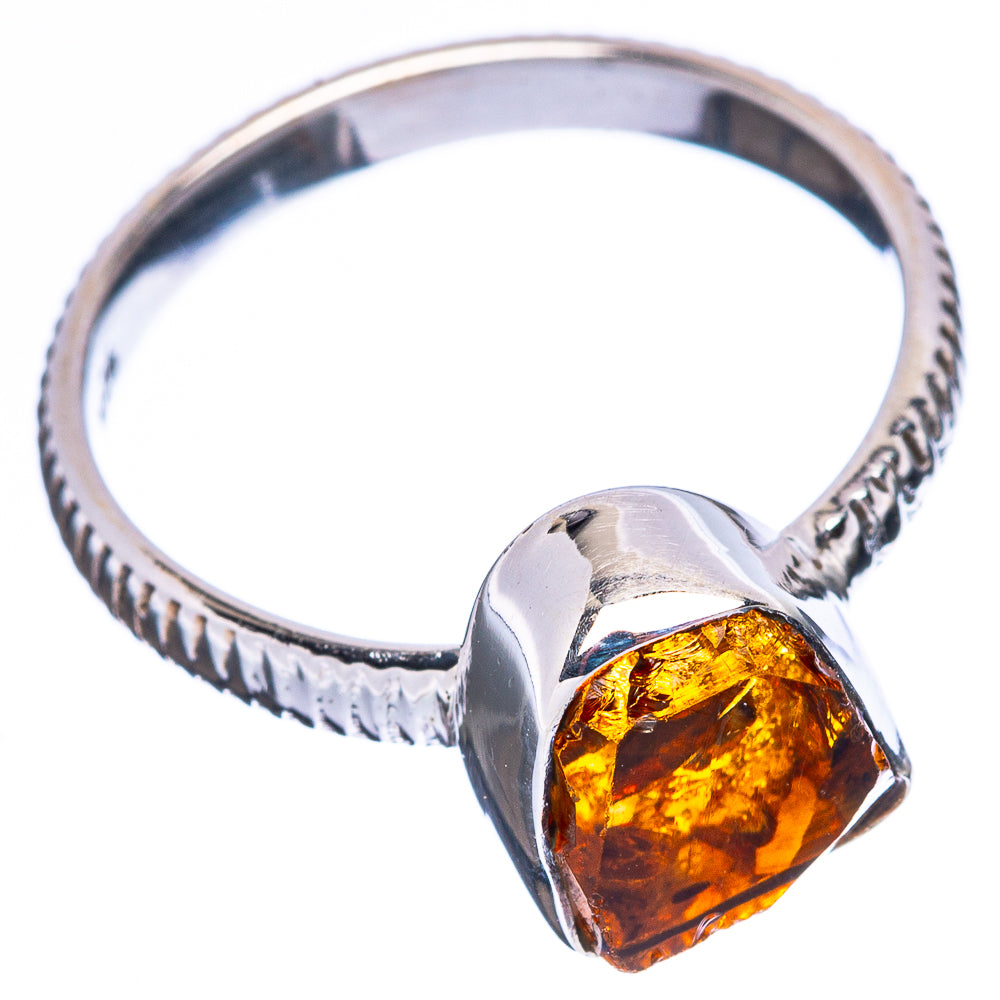 Citrine Dainty Ring Size 6.5 (925 Sterling Silver) R5145