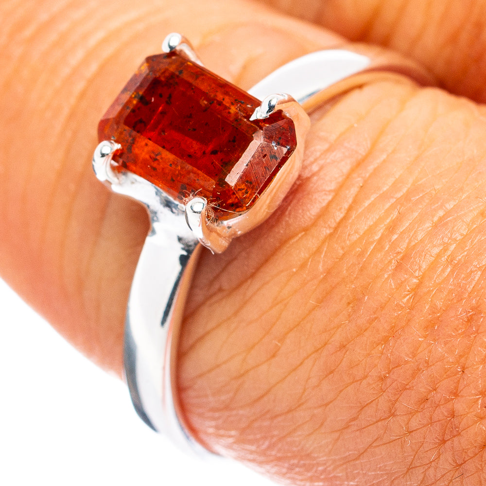 Orange Kyanite Ring Size 8 (.925 Sterling Silver)