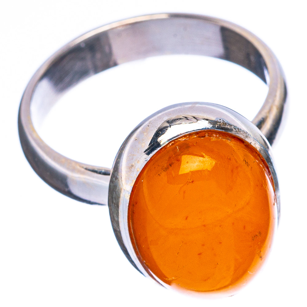Bone Amber Ring Size 6 (925 Sterling Silver) R5029