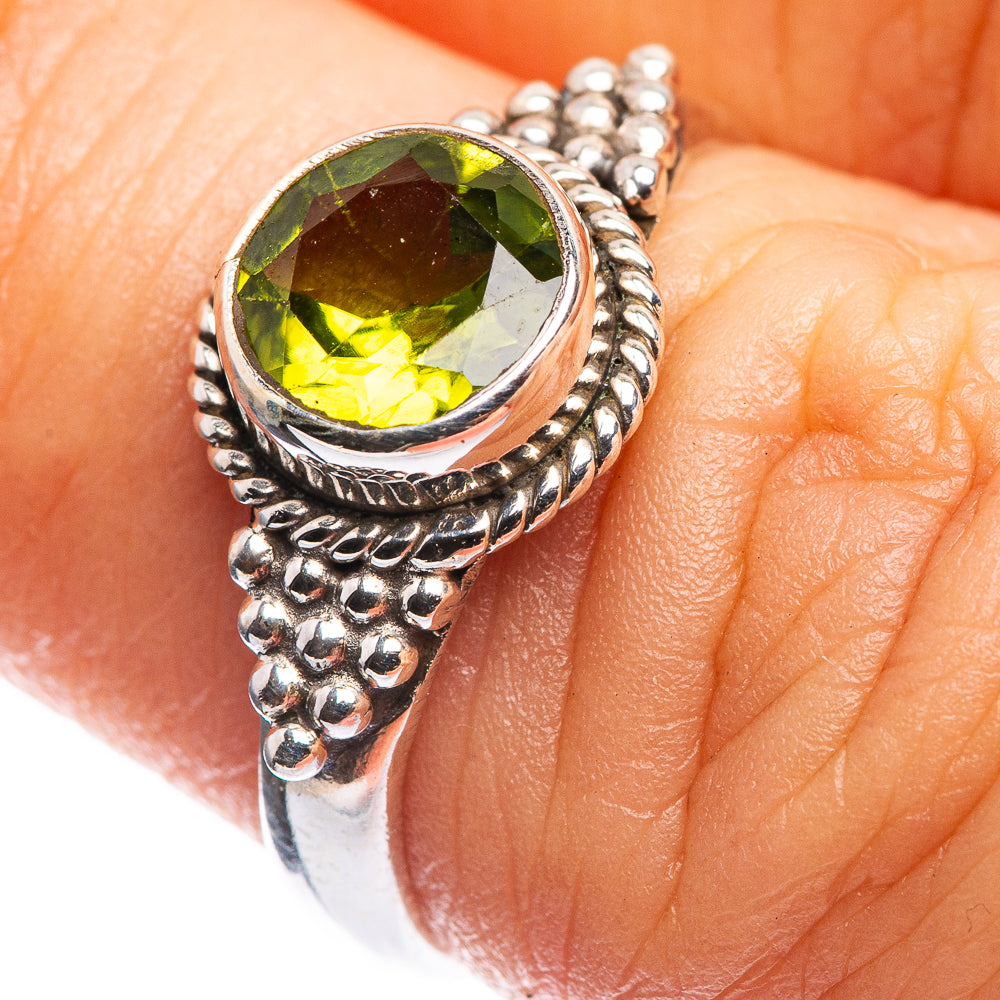Peridot Dainty Ring Size 6 (925 Sterling Silver) R142585