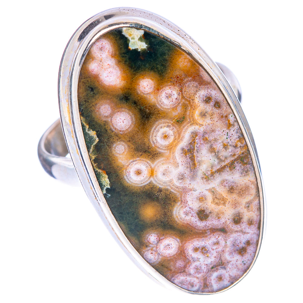 Ocean Jasper Ring Size 6.75 (925 Sterling Silver) R1590