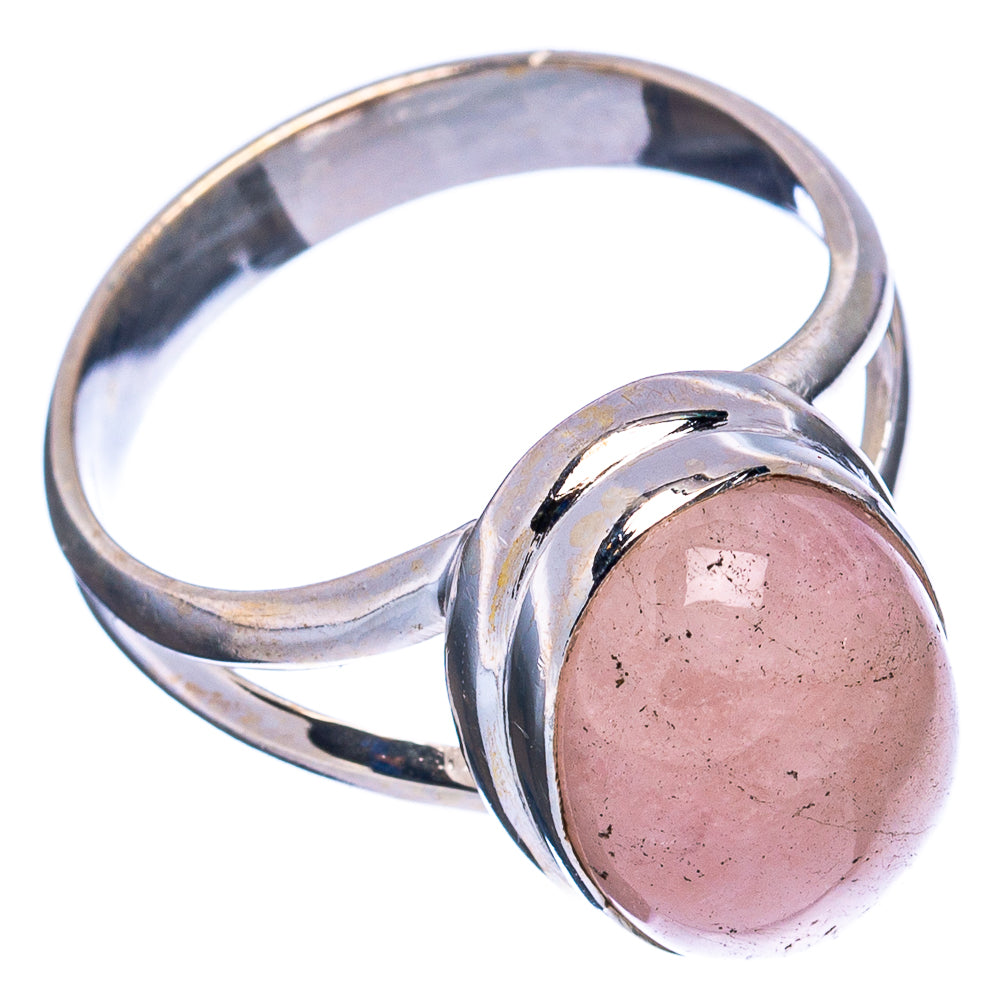 Rose Quartz Ring Size 7.5 (.925 Sterling Silver)
