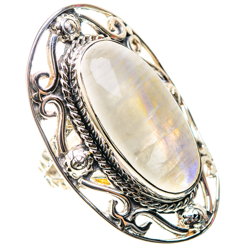 Signature Large Rainbow Moonstone Ring Size 8 (925 Sterling Silver) RING138290