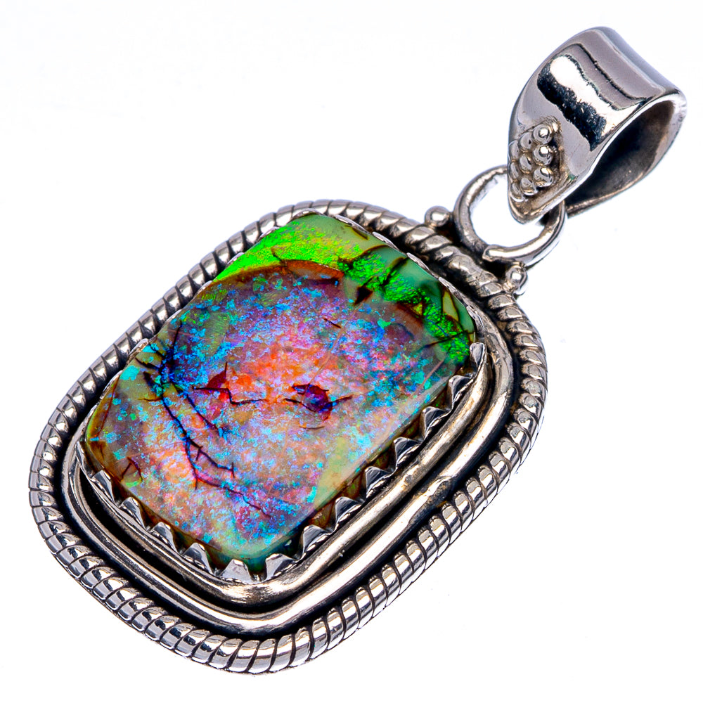 Rare Sterling Opal Pendant 1 1/4" (925 Sterling Silver) P39985