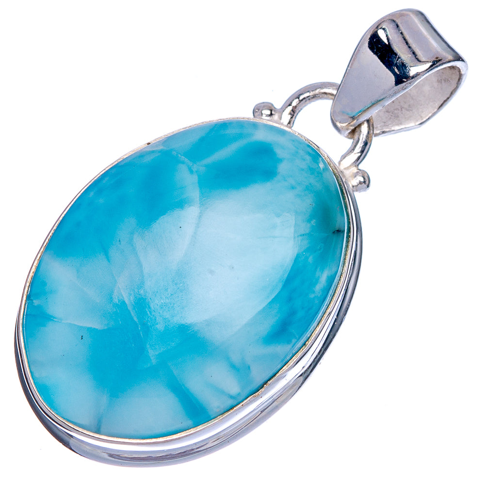 Larimar Pendant 1 3/8" (925 Sterling Silver) P40158