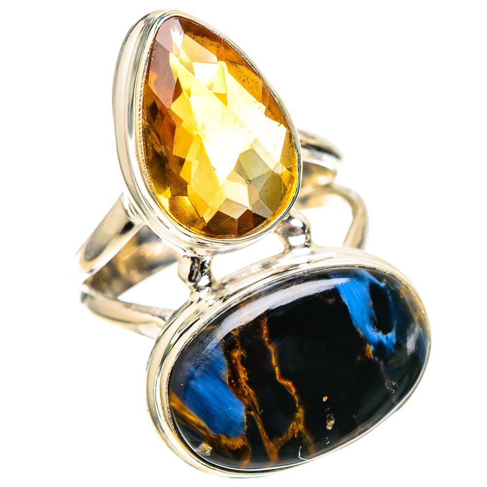 Large Pietersite, Citrine Ring Size 6.75 (925 Sterling Silver) RING137974