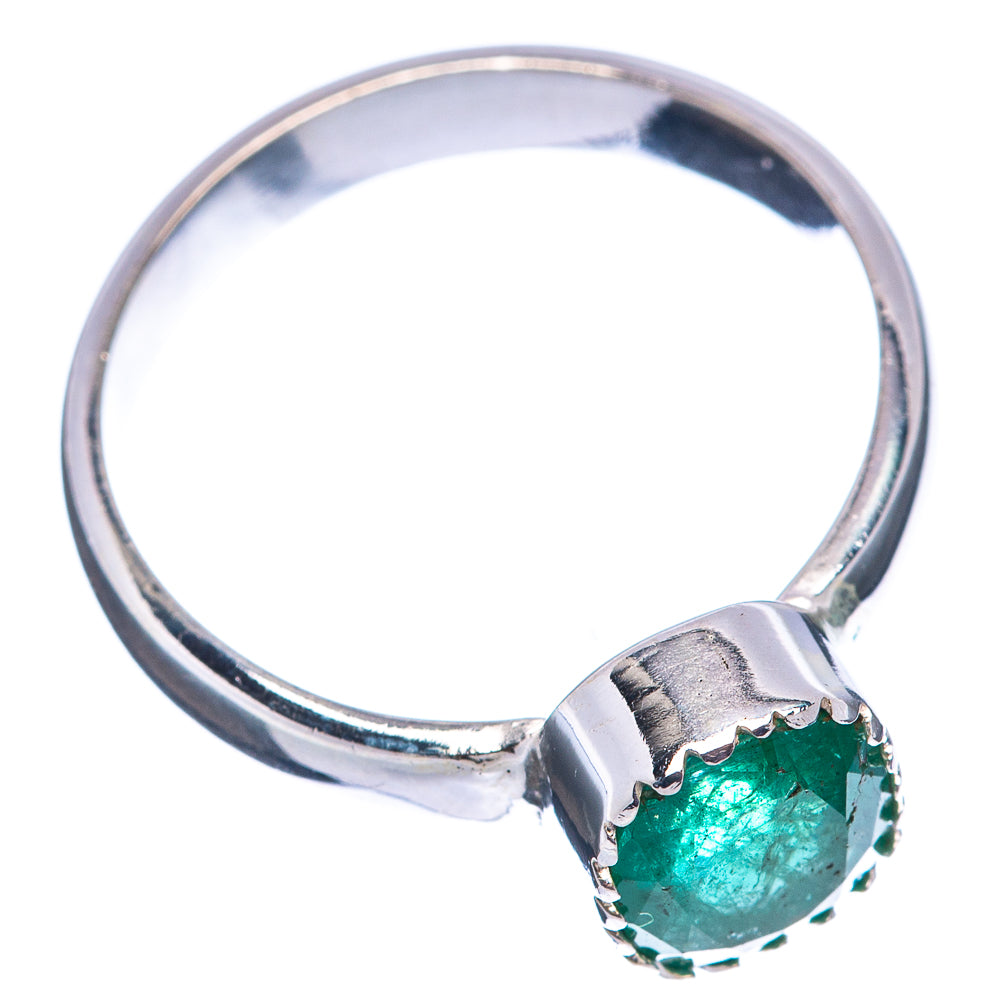 Rare Premium Faceted Zambian Emerald Ring Size 7 (.925 Sterling Silver)