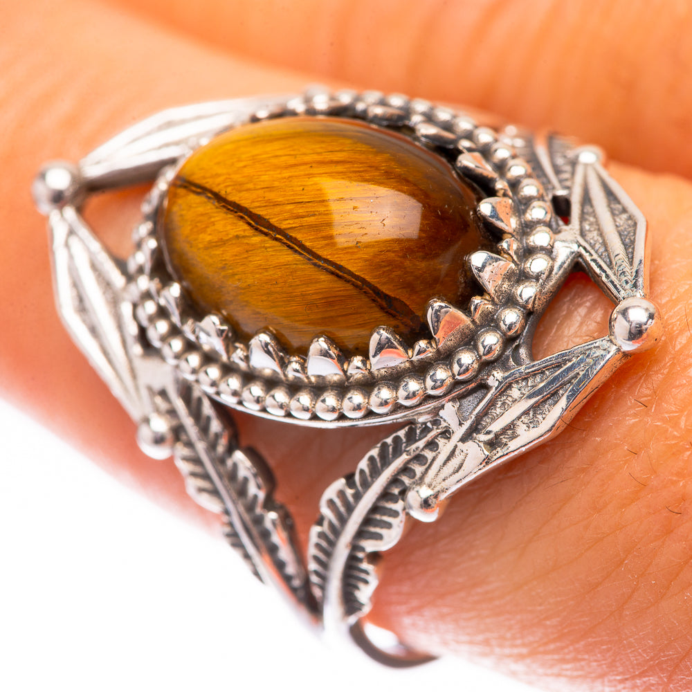 Tiger Eye Ring Size 9.25 (925 Sterling Silver) R140515