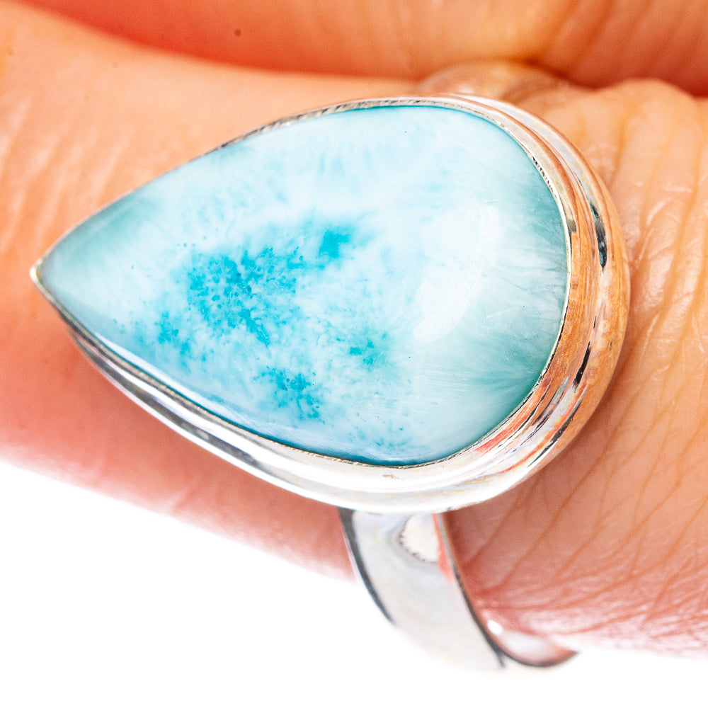 Larimar Ring Size 8.5 (925 Sterling Silver) R2928