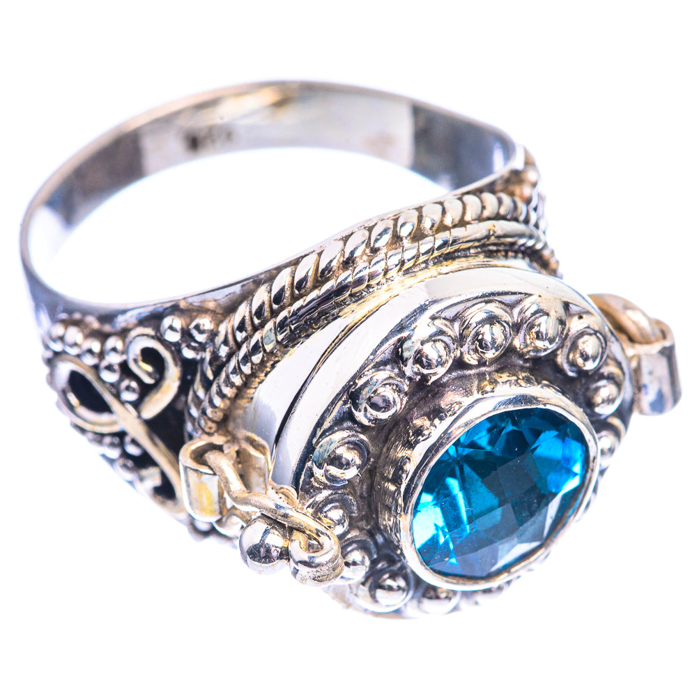 Poison London Blue Topaz Ring Size 8.75 (925 Sterling Silver) R142219