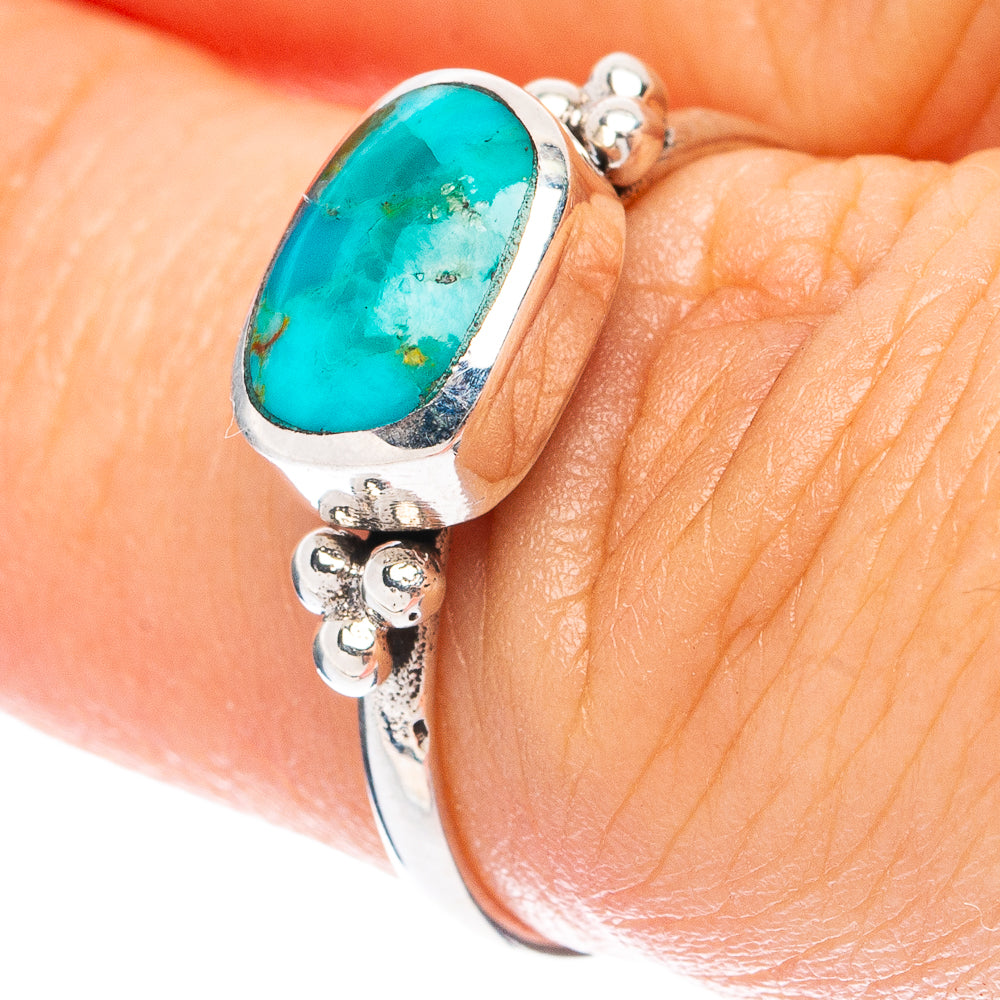 Rare Arizona Turquoise Ring Size 6.5 (925 Sterling Silver) R5005