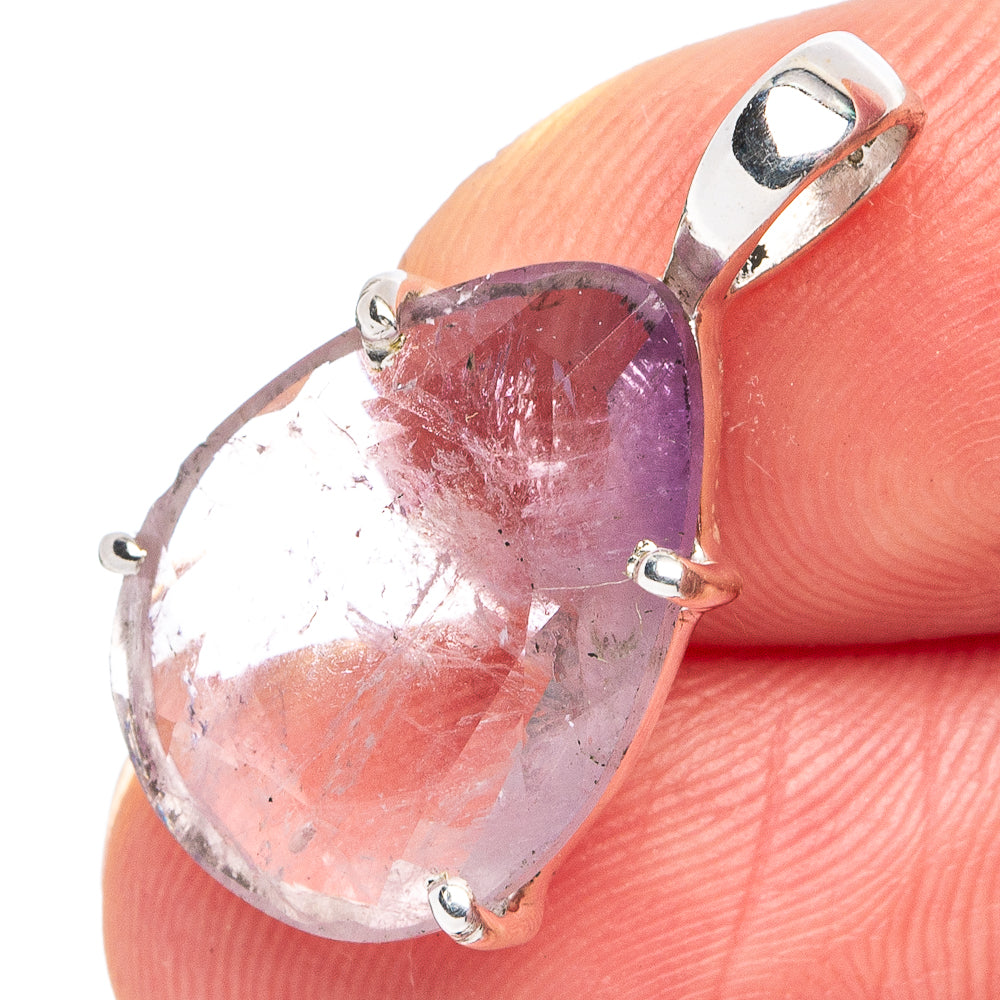 Fluorite Pendant 7/8" (.925 Sterling Silver)