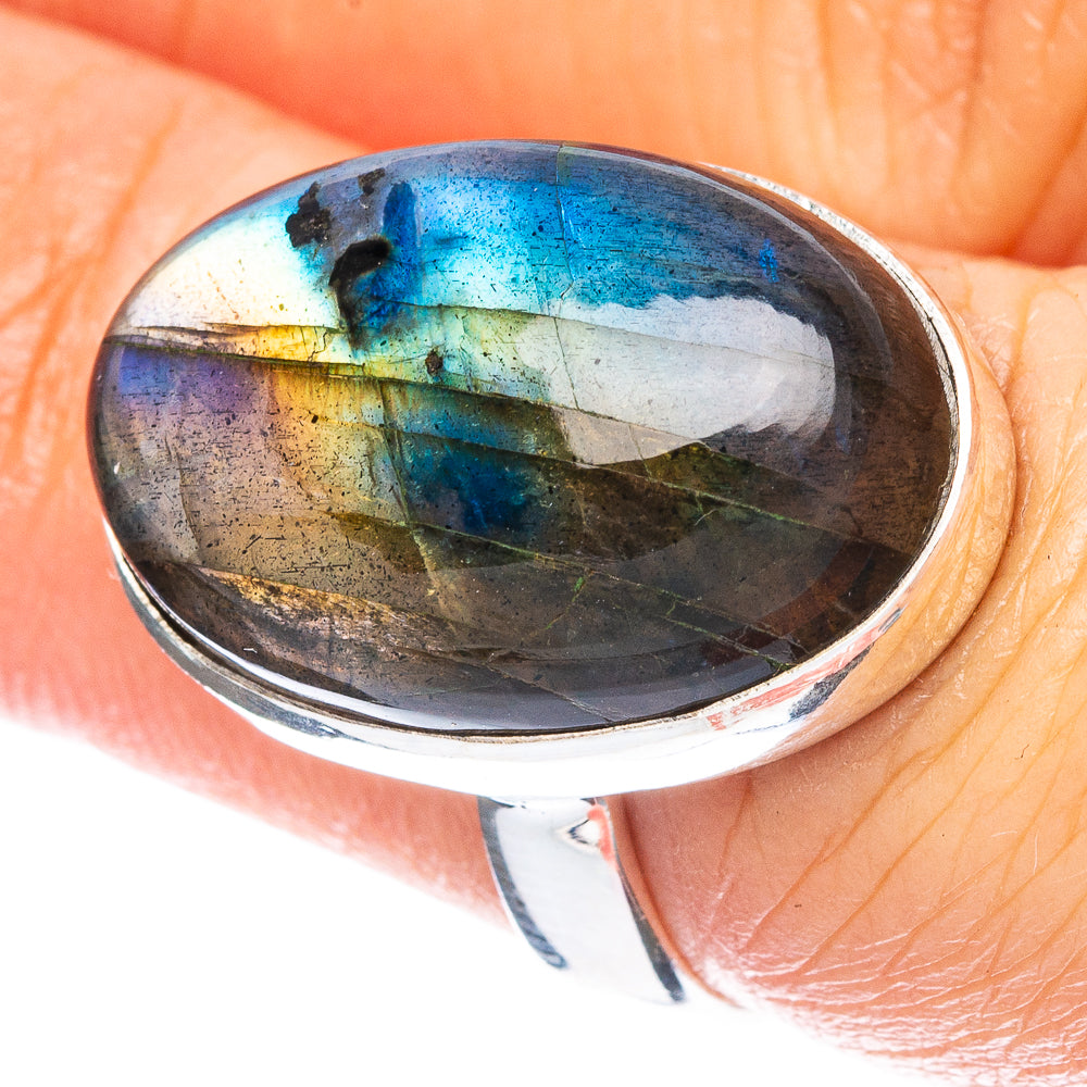 Labradorite Ring Size 6.75 (925 Sterling Silver) R4702