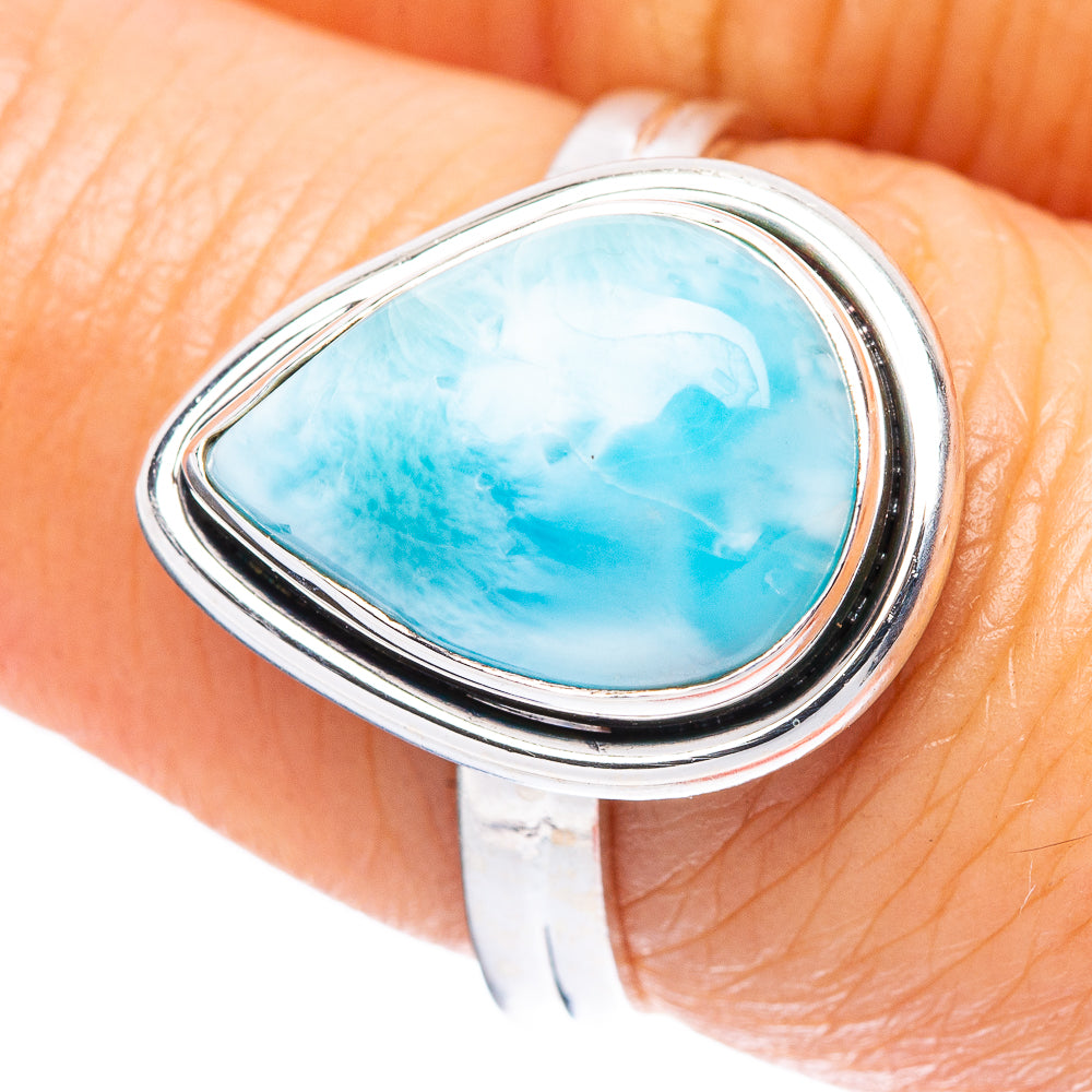 Larimar Ring Size 8 (925 Sterling Silver) R4475