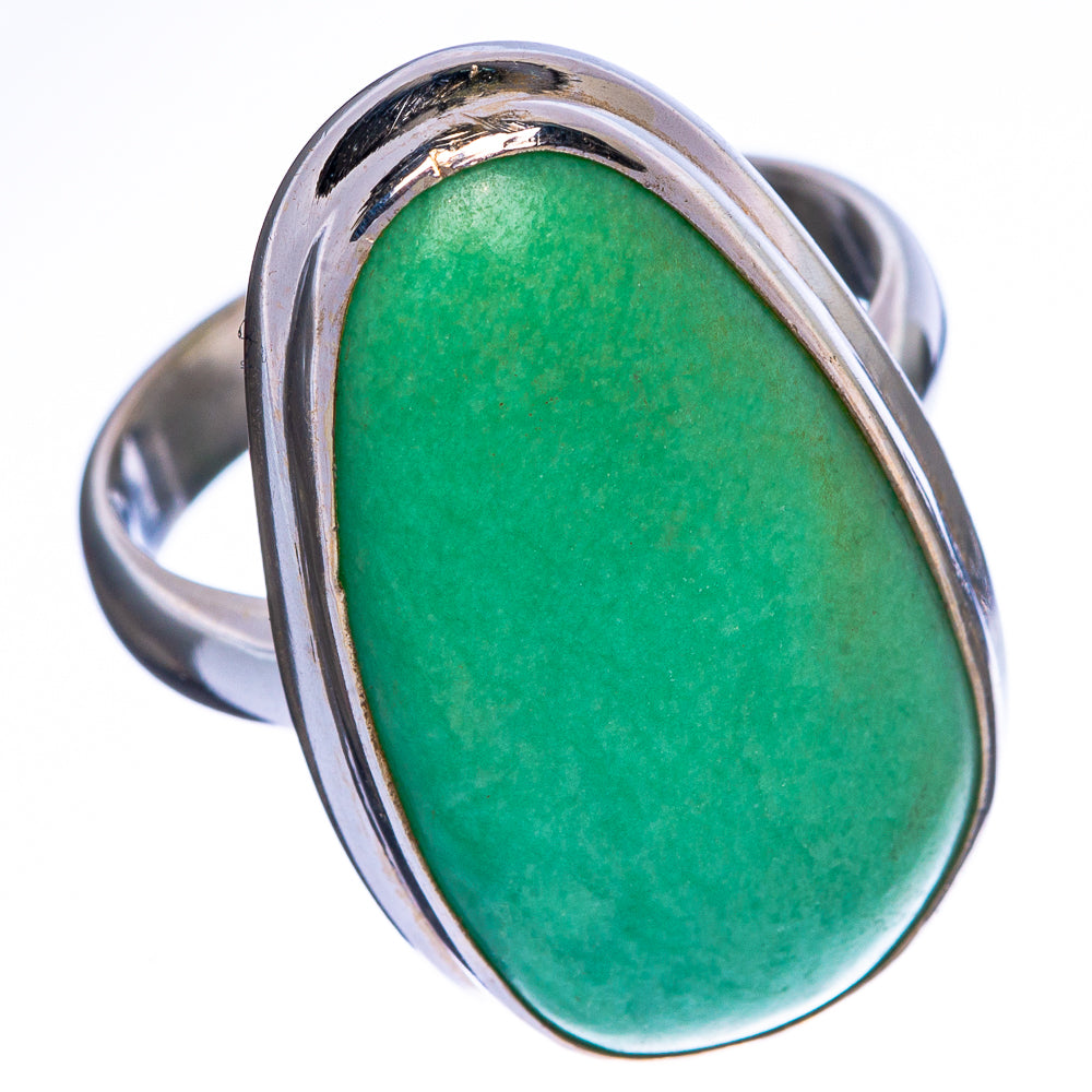 Chrysoprase Ring Size 7.75 (925 Sterling Silver) R1423